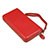 lichee パターンハンドバッグ ポーチ 財布型ケース レザー ユニバーサル H28 ピンク