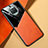 Xiaomi Mi 10i 5G用シリコンケース ソフトタッチラバー レザー柄 アンドマグネット式 Xiaomi オレンジ