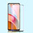 Xiaomi Mi 10i 5G用強化ガラス フル液晶保護フィルム アンチグレア ブルーライト Xiaomi ブラック