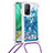 Xiaomi Mi 10T 5G用シリコンケース ソフトタッチラバー ブリンブリン カバー 携帯ストラップ S03 Xiaomi ネイビー