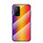 Xiaomi Mi 10T 5G用ハイブリットバンパーケース プラスチック 鏡面 虹 グラデーション 勾配色 カバー LS2 Xiaomi オレンジ