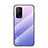Xiaomi Mi 10T 5G用ハイブリットバンパーケース プラスチック 鏡面 虹 グラデーション 勾配色 カバー LS1 Xiaomi ラベンダー