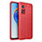 Xiaomi Mi 10T 5G用シリコンケース ソフトタッチラバー レザー柄 カバー WL1 Xiaomi レッド