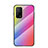 Xiaomi Mi 10T 5G用ハイブリットバンパーケース プラスチック 鏡面 虹 グラデーション 勾配色 カバー LS2 Xiaomi 
