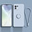 ライトブルー Xiaomi Mi 11 Lite 5G用極薄ソフトケース シリコンケース 耐衝撃 全面保護 アンド指輪 マグネット式 バンパー T03 Xiaomi ライトブルー