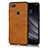 Xiaomi Mi 8 Lite用ケース 高級感 手触り良いレザー柄 Xiaomi オレンジ