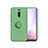 Xiaomi Mi 9T用極薄ソフトケース シリコンケース 耐衝撃 全面保護 アンド指輪 マグネット式 バンパー T07 Xiaomi グリーン