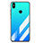 Xiaomi Mi A2用ハイブリットバンパーケース プラスチック 鏡面 グラデーション 勾配色 カバー Xiaomi ブルー