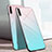 Xiaomi Mi A3用ハイブリットバンパーケース プラスチック 鏡面 虹 グラデーション 勾配色 カバー H01 Xiaomi シアン