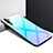 Xiaomi Mi Note 10用ハイブリットバンパーケース プラスチック 鏡面 虹 グラデーション 勾配色 カバー H02 Xiaomi ブルー