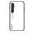Xiaomi Mi Note 10 Lite用ハイブリットバンパーケース プラスチック 鏡面 虹 グラデーション 勾配色 カバー LS1 Xiaomi ホワイト