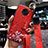 Xiaomi Poco F2 Pro用シリコンケース ソフトタッチラバー 花 カバー S02 Xiaomi レッド