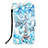 Xiaomi Poco M3用手帳型 レザーケース スタンド パターン カバー Y02B Xiaomi ブルー