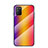 Xiaomi Poco M3用ハイブリットバンパーケース プラスチック 鏡面 虹 グラデーション 勾配色 カバー LS2 Xiaomi オレンジ