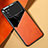 Xiaomi Poco M3用シリコンケース ソフトタッチラバー レザー柄 アンドマグネット式 Xiaomi オレンジ