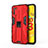 Xiaomi Poco M3用ハイブリットバンパーケース スタンド プラスチック 兼シリコーン カバー マグネット式 KC1 Xiaomi レッド
