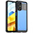 Xiaomi Poco M5 4G用ハイブリットバンパーケース クリア透明 プラスチック カバー J01S Xiaomi ブラック