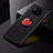 Xiaomi Poco X3 NFC用極薄ソフトケース シリコンケース 耐衝撃 全面保護 アンド指輪 マグネット式 バンパー Xiaomi レッド・ブラック
