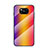 Xiaomi Poco X3 NFC用ハイブリットバンパーケース プラスチック 鏡面 虹 グラデーション 勾配色 カバー LS2 Xiaomi オレンジ