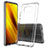 Xiaomi Poco X3 NFC用360度 フルカバー ハイブリットバンパーケース クリア透明 プラスチック カバー ZJ6 Xiaomi クリア