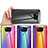 Xiaomi Poco X3 NFC用ハイブリットバンパーケース プラスチック 鏡面 虹 グラデーション 勾配色 カバー LS2 Xiaomi 