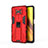 Xiaomi Poco X3 Pro用ハイブリットバンパーケース スタンド プラスチック 兼シリコーン カバー マグネット式 KC1 Xiaomi レッド