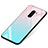 Xiaomi Pocophone F1用ハイブリットバンパーケース プラスチック 鏡面 虹 グラデーション 勾配色 カバー Xiaomi ブルー