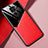 Xiaomi Redmi 10X 4G用シリコンケース ソフトタッチラバー レザー柄 アンドマグネット式 Xiaomi レッド