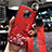Xiaomi Redmi 10X 5G用シリコンケース ソフトタッチラバー 花 カバー Xiaomi レッド