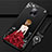 Xiaomi Redmi 10X Pro 5G用シリコンケース ソフトタッチラバー バタフライ ドレスガール ドレス少女 カバー Xiaomi レッド・ブラック