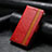 Xiaomi Redmi A1用手帳型 レザーケース スタンド カバー S10D Xiaomi レッド