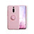 Xiaomi Redmi K20用極薄ソフトケース シリコンケース 耐衝撃 全面保護 アンド指輪 マグネット式 バンパー T07 Xiaomi ピンク