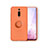 Xiaomi Redmi K20用極薄ソフトケース シリコンケース 耐衝撃 全面保護 アンド指輪 マグネット式 バンパー T07 Xiaomi オレンジ