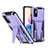 パープル Xiaomi Redmi Note 11 SE 5G用ハイブリットバンパーケース スタンド プラスチック 兼シリコーン カバー MQ1 Xiaomi パープル