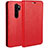 Xiaomi Redmi Note 8 Pro用手帳型 レザーケース スタンド カバー T05 Xiaomi レッド