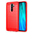 Xiaomi Redmi Note 8 Pro用シリコンケース ソフトタッチラバー ライン カバー C03 Xiaomi レッド