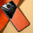 Xiaomi Redmi Note 9用シリコンケース ソフトタッチラバー レザー柄 アンドマグネット式 Xiaomi オレンジ