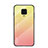 Xiaomi Redmi Note 9 Pro用ハイブリットバンパーケース プラスチック 鏡面 虹 グラデーション 勾配色 カバー Xiaomi イエロー