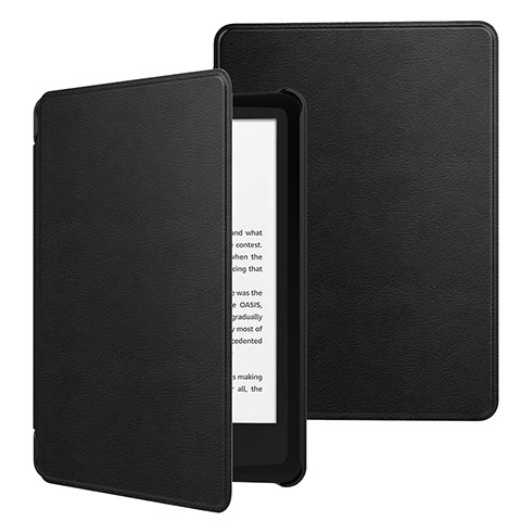 Amazon Kindle 6 inch用手帳型 レザーケース スタンド カバー Amazon ブラック