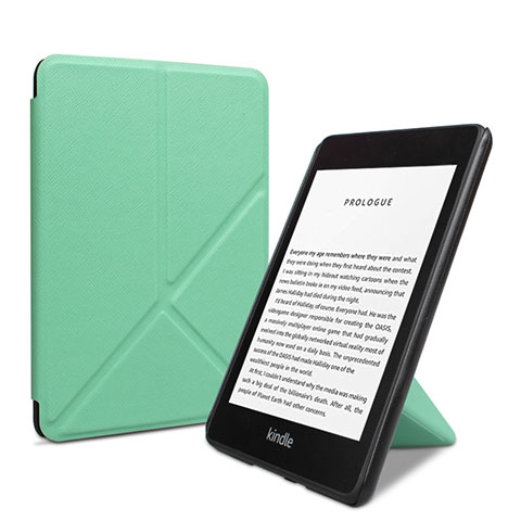 Amazon Kindle 6 inch用手帳型 レザーケース スタンド カバー L03 Amazon グリーン