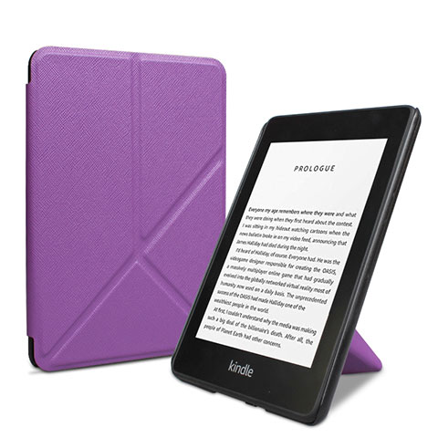 Amazon Kindle 6 inch用手帳型 レザーケース スタンド カバー L03 Amazon パープル