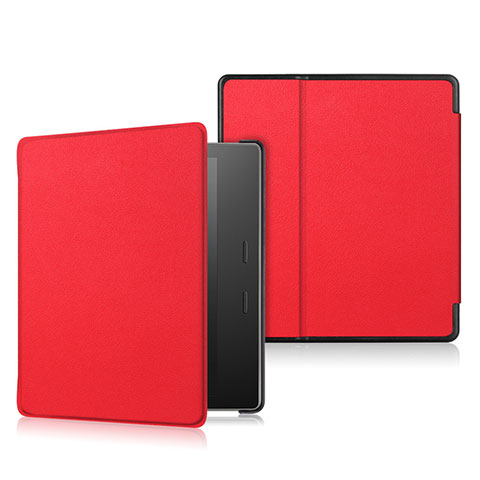 Amazon Kindle Oasis 7 inch用手帳型 レザーケース スタンド カバー L01 Amazon レッド