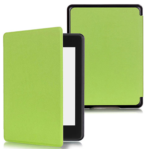 Amazon Kindle Paperwhite 6 inch用手帳型 レザーケース スタンド カバー Amazon グリーン