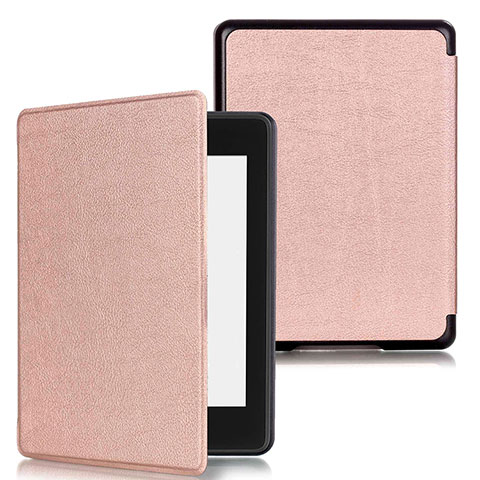 Amazon Kindle Paperwhite 6 inch用手帳型 レザーケース スタンド カバー Amazon ローズゴールド
