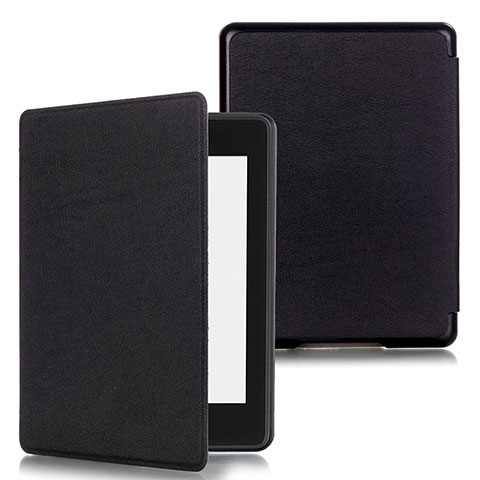 Amazon Kindle Paperwhite 6 inch用手帳型 レザーケース スタンド カバー Amazon ブラック