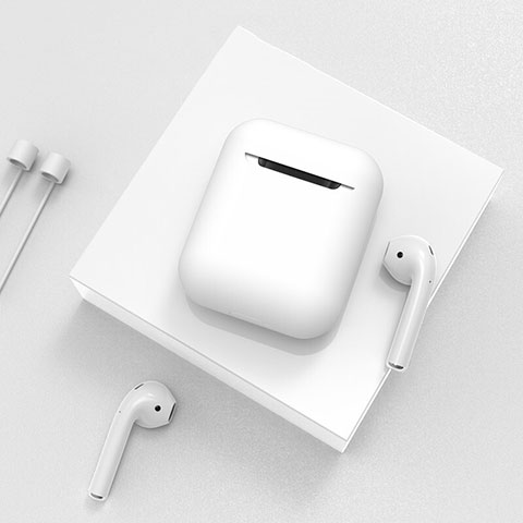 シリコン ケース 保護 収納 ズ用 Airpods 充電ボックス C01 アップル ホワイト