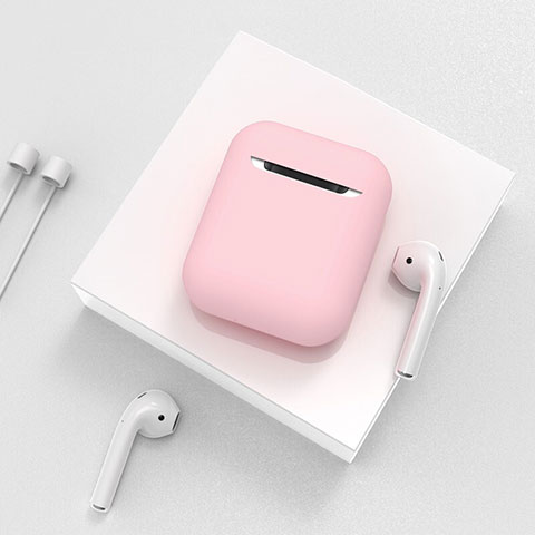 シリコン ケース 保護 収納 ズ用 Airpods 充電ボックス C01 アップル ピンク