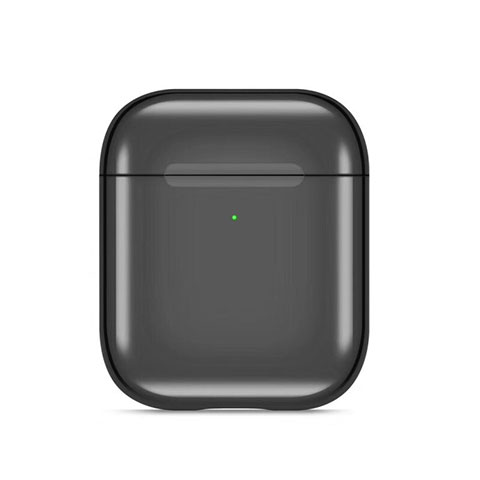 シリコン ケース 紛失防止 ズ用 Airpods 充電ボックス C07 アップル ブラック