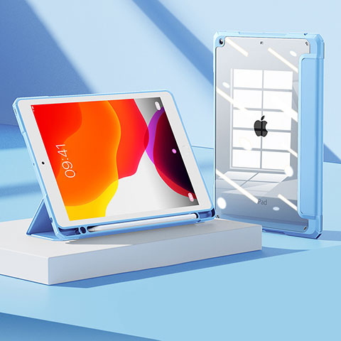 Apple iPad 10.2 (2020)用手帳型 レザーケース スタンド カバー H05 アップル ネイビー