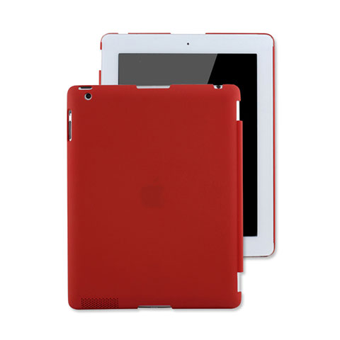 Apple iPad 2用ハードケース プラスチック 質感もマット アップル レッド